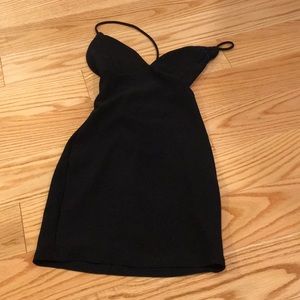 black tight dress